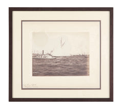 Original Nathaniel Stebbins Photograph of "Mayflower" Winner of the 1886 America's Cup Race