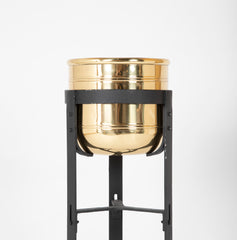 A Pair of French Bronze and Iron Planters