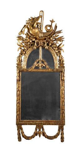 18th Century Italian Carved Giltwood Mirror