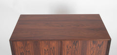 Rosewood Bedside Cabinet with Chrome Legs