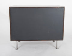 Rosewood Bedside Cabinet with Chrome Legs