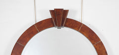 A Large and Important Signed Karl Springer Mirror with Lacquered Goatskin Frame in Tortoise Color
