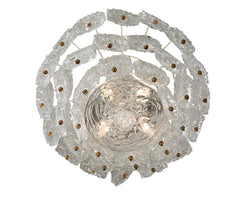 Three-Tier Murano Glass Chandelier by Barovier & Toso
