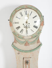 Swedish 18th Century Gustavian Clock with Original Paint & Decoration