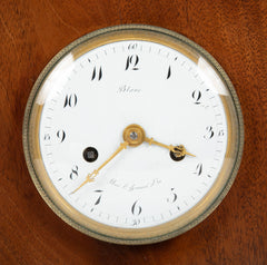 19th Century French Mahogany & Sphinx Mounted Mantle Clock