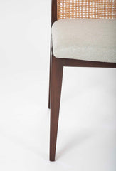 A Set of Eight Walnut and Caned Dining Chairs Designed by Edward Wormley.