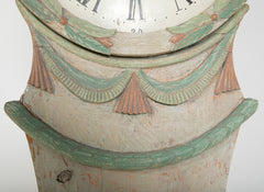 Swedish 18th Century Gustavian Clock with Original Paint & Decoration