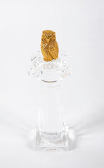 Steuben Owl on Crystal Column by James Houston
