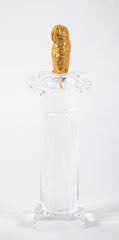 Steuben Owl on Crystal Column by James Houston