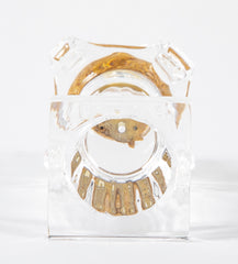 Steuben Owl on Crystal Column by James Houston
