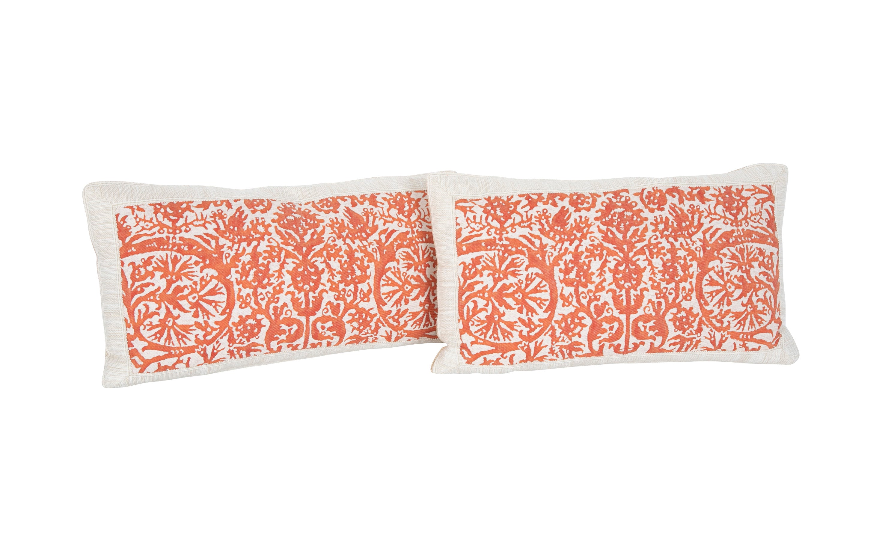 A Pair of Fortuny Linen Pillows with Raw Silk Backing  -  Also Priced Individually