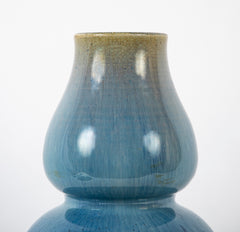 A Chinese Flambe Triple Gourd Porcelain Vase