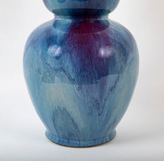 A Chinese Flambe Triple Gourd Porcelain Vase