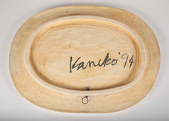 Jun Kaneko Glazed Earthenware Oval Plate