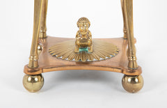 Classical Hot Water Copper & Brass Urn with Fleur de Lis and Sphinx Motif