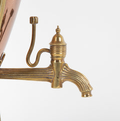 Classical Hot Water Copper & Brass Urn with Fleur de Lis and Sphinx Motif