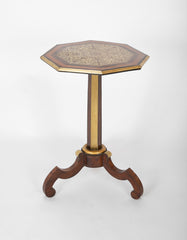 A Regency Brass Edge Banded Octagonal Pedestal Stand