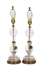 Pair of Mounted Laboratory Lamps