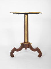 A Regency Brass Edge Banded Octagonal Pedestal Stand