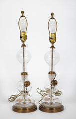 Pair of Mounted Laboratory Lamps