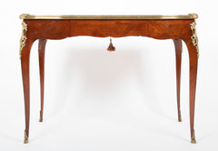 Louis XV Style Leather Top Bronze Mounted Bureau Plat