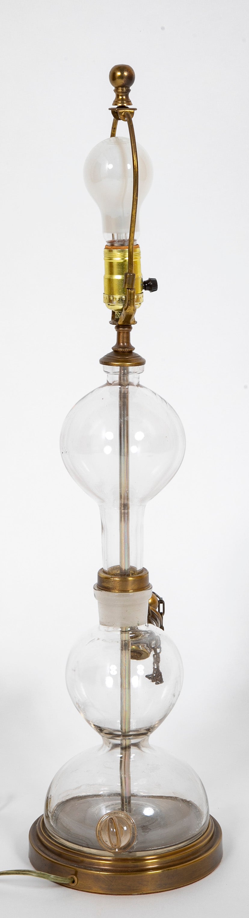 Pair of Mounted Laboratory Lamps