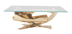 A Limited Edition Gilt Bronze Coffee Table Designed by Fred Brouard