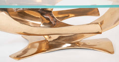 A Limited Edition Gilt Bronze Coffee Table Designed by Fred Brouard