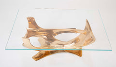 A Limited Edition Gilt Bronze Coffee Table Designed by Fred Brouard
