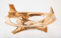 A Limited Edition Gilt Bronze Coffee Table Designed by Fred Brouard