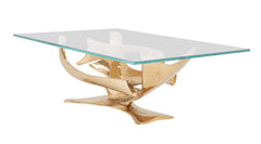 A Limited Edition Gilt Bronze Coffee Table Designed by Fred Brouard