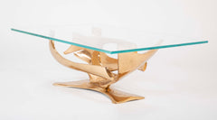 A Limited Edition Gilt Bronze Coffee Table Designed by Fred Brouard