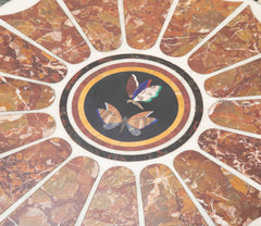 Rosewood Center Table Inset with Pietra Dura Specimen Butterflies