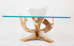 A Limited Edition Gilt Bronze Coffee Table Designed by Fred Brouard