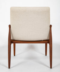 A Pair of Scandinavian Mid-Century Modern Teak Slipper Chairs