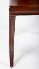 A Pair of Late Georgian Mahogany and Polychrome Hall Chairs