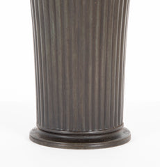 Pair of Just Andersen Patinated "Disko" Metal Vases