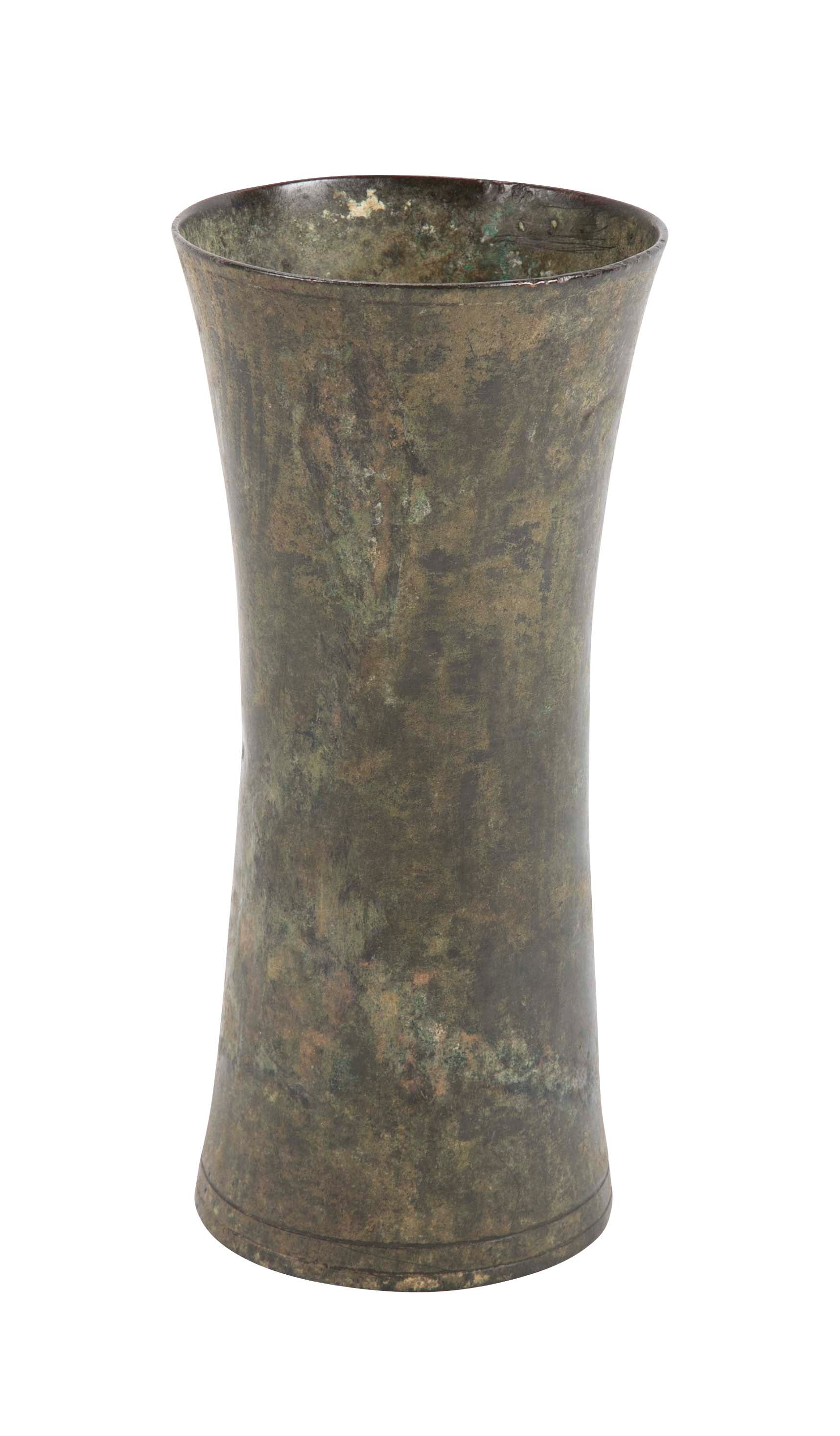 Bactrian Bronze Vessel with Simple Engraved Banding