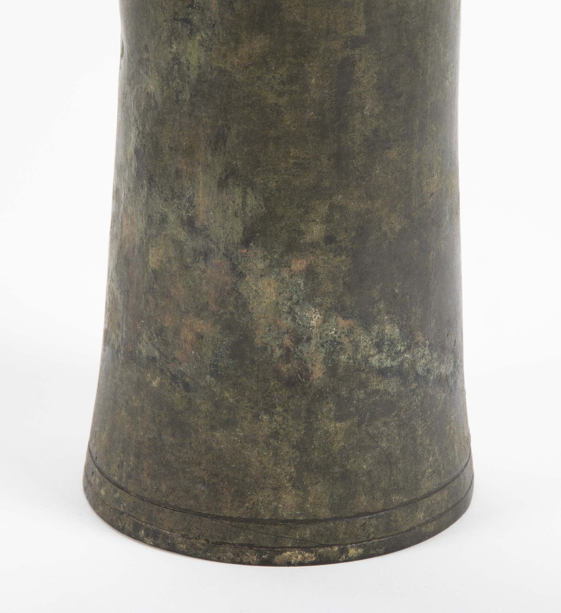 Bactrian Bronze Vessel with Simple Engraved Banding