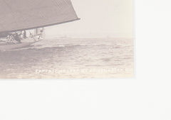 Rare 1895 Albumen Photograph by J. S. Johnston of America's Cup Yacht "Defender"