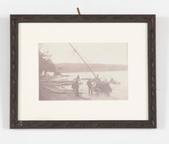Antique Yachting Photograph "Ashore on Lake Champlain"
