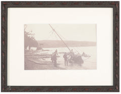 Antique Yachting Photograph "Ashore on Lake Champlain"