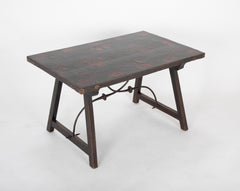 Spanish Baroque Rosewood and Tortoiseshell Inlaid Side Table