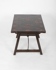 Spanish Baroque Rosewood and Tortoiseshell Inlaid Side Table