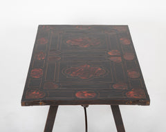 Spanish Baroque Rosewood and Tortoiseshell Inlaid Side Table