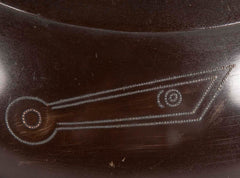 Japanese Bronze Vase with Silver Coin Inlay