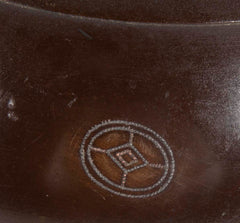 Japanese Bronze Vase with Silver Coin Inlay