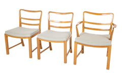 Set of 6 Bleached Mahogany Dining Chairs by Edward Wormley for Dunbar