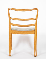 Set of 6 Bleached Mahogany Dining Chairs by Edward Wormley for Dunbar