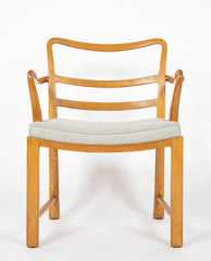 Set of 6 Bleached Mahogany Dining Chairs by Edward Wormley for Dunbar